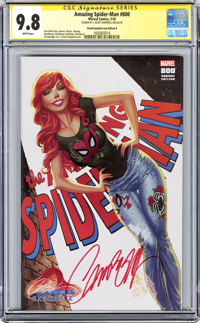 CGC 9.8 SS Amazing-Spider Man #800 'trade dress' cover B J. Scott Campbell