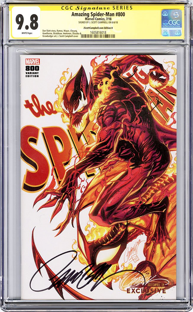CGC 9.8 SS Amazing-Spider Man #800 'trade dress' cover H J. Scott Campbell