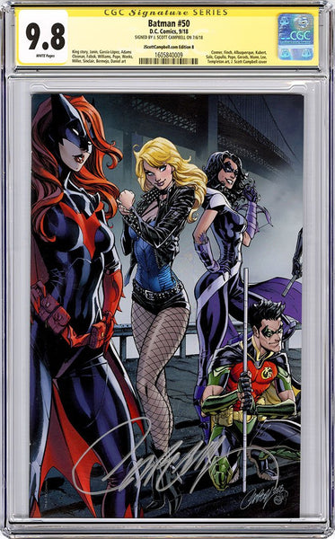 CGC 9.8 SS Batman #50 cover B J. Scott Campbell