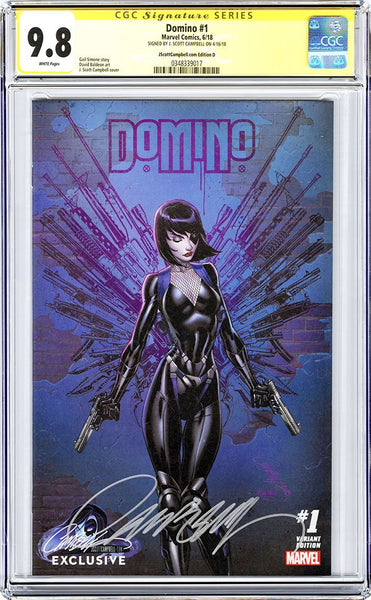 CGC 9.8 SS Domino #1 cover D J. Scott Campbell