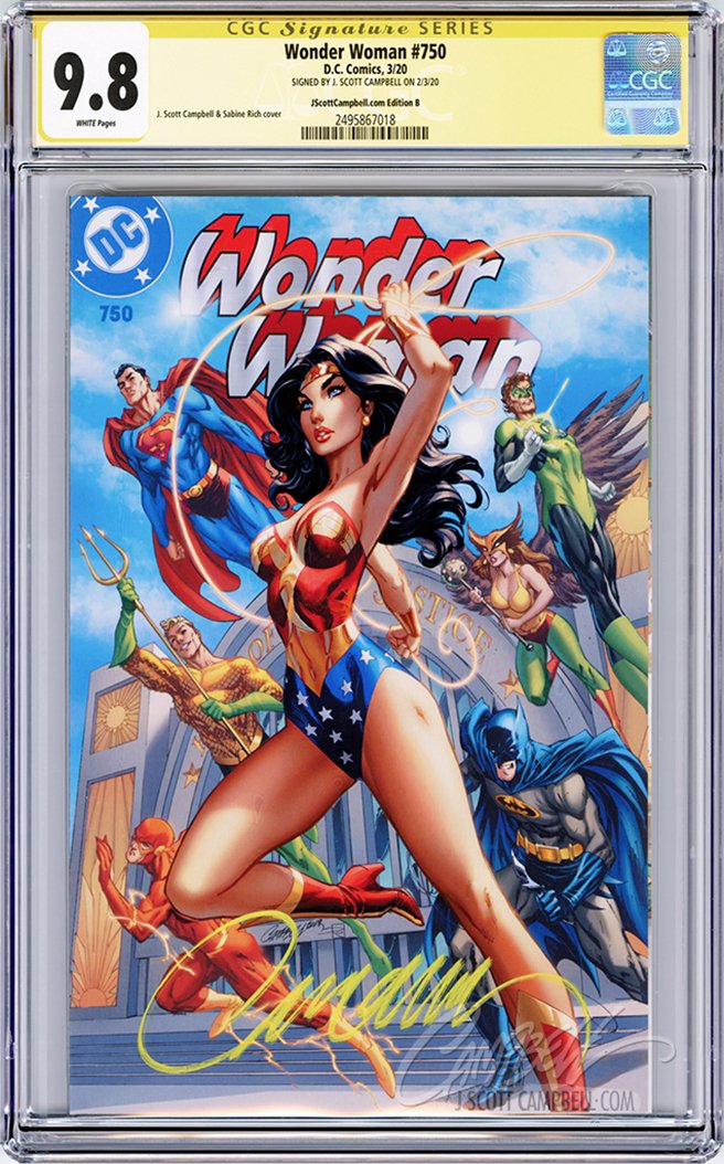 CGC 9.8 SS Wonder Woman #750 cover B JSC