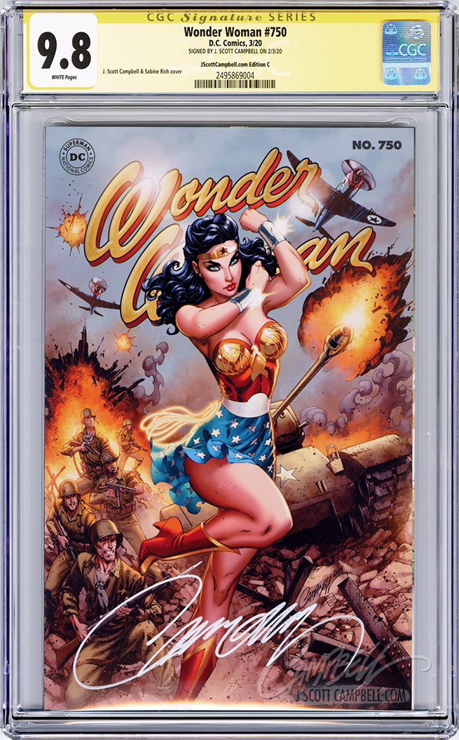 CGC 9.8 SS Wonder Woman #750 cover C JSC
