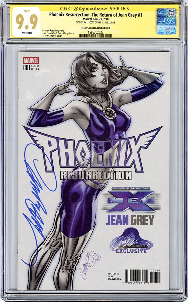 CGC **9.9** SS Phoenix Resurrection: The Return of Jean Grey #1 cover B J. Scott Campbell