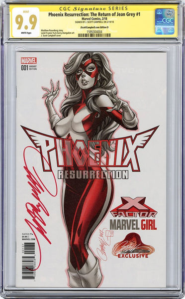 花 Rebirth CGC **9.9** SS Phoenix Resurrection: The Return of Jean Grey #1 cover