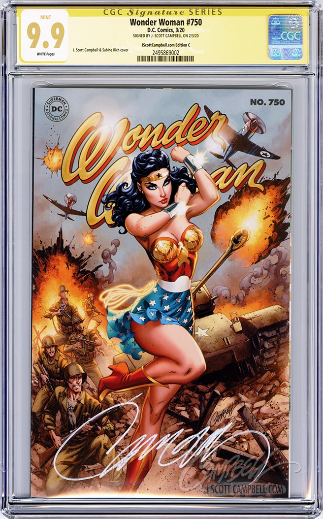 CGC **9.9** SS Wonder Woman #750 cover C JSC