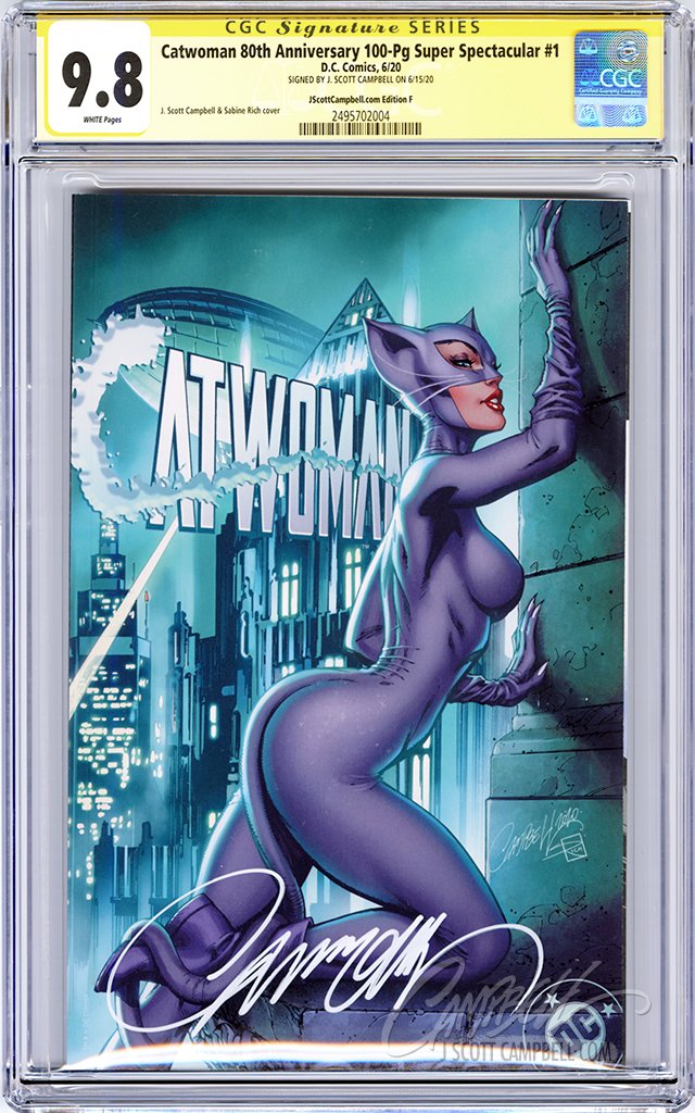 CGC 9.8 SS Catwoman 80th JSC cover F "Year One"