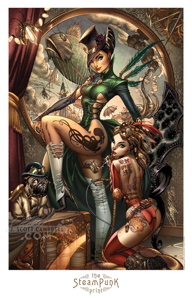 J. Scott Campbell JSC Collection Steampunk Print