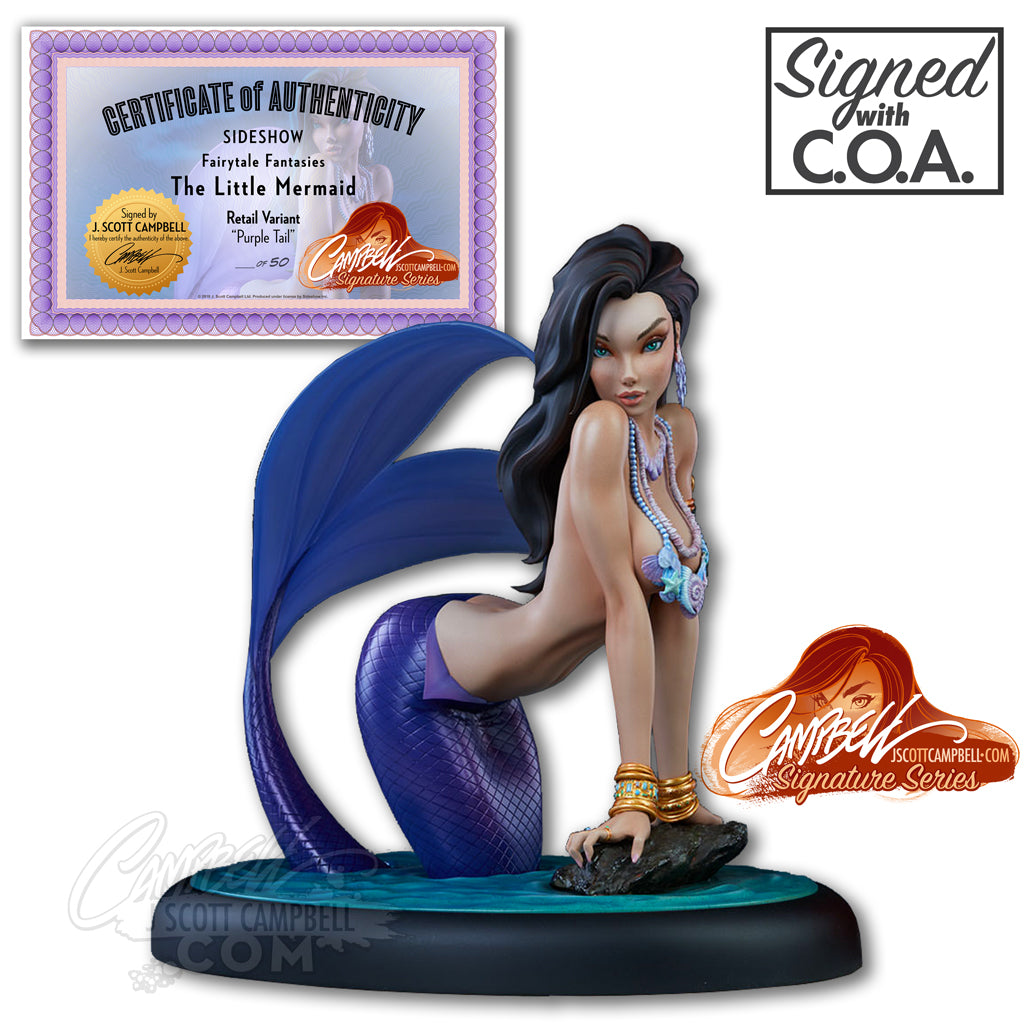 (SOLD OUT) FairyTale Fantasies 'The Little Mermaid' statues - SIGNED