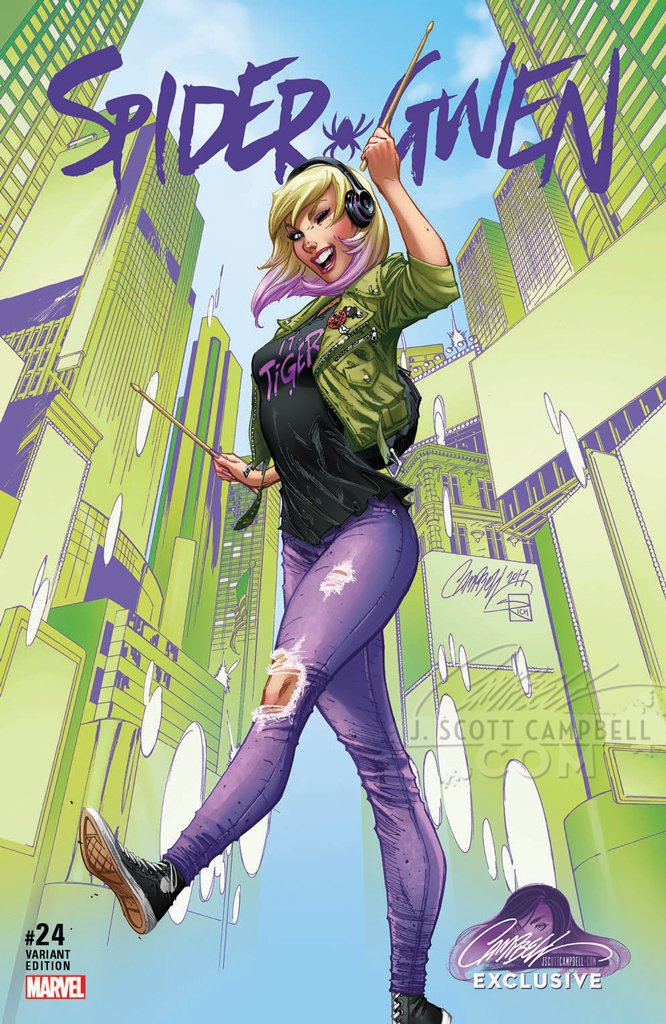 Original Art: Spider-Gwen #24 cover B 'Rocker Girl'