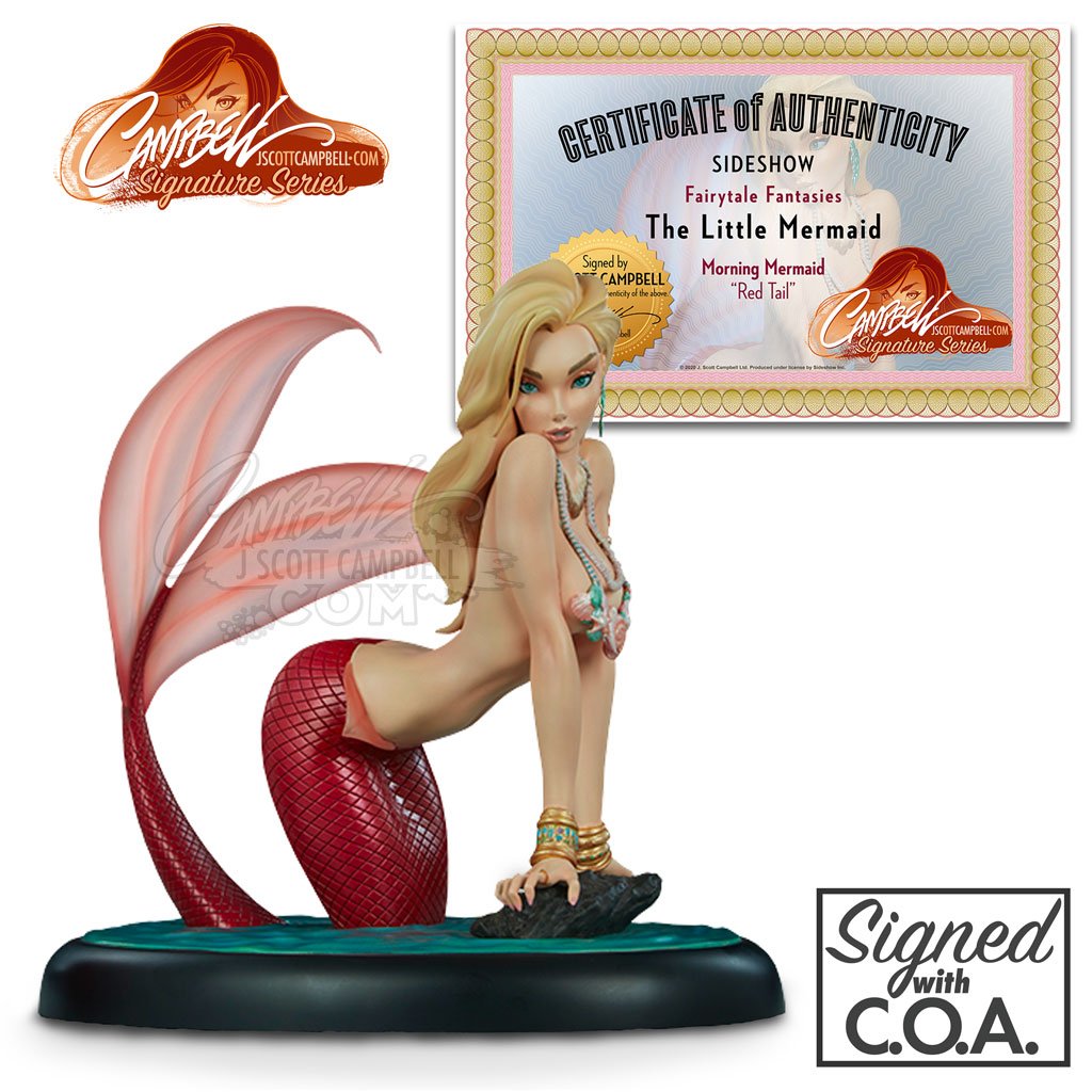 (SOLD OUT) FairyTale Fantasies The Little Mermaid 'Morning' statues - SIGNED