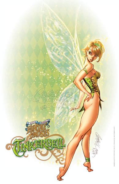 J. Scott Campbell FTF Tinkerbell & Captain Hook 2010 Print